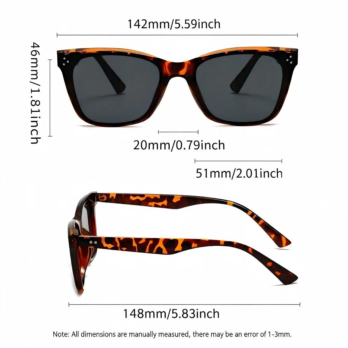 VOPHA S10 UV400 Square Sunglasses – Unisex Lightweight Style Fashion Sunglasses Qst