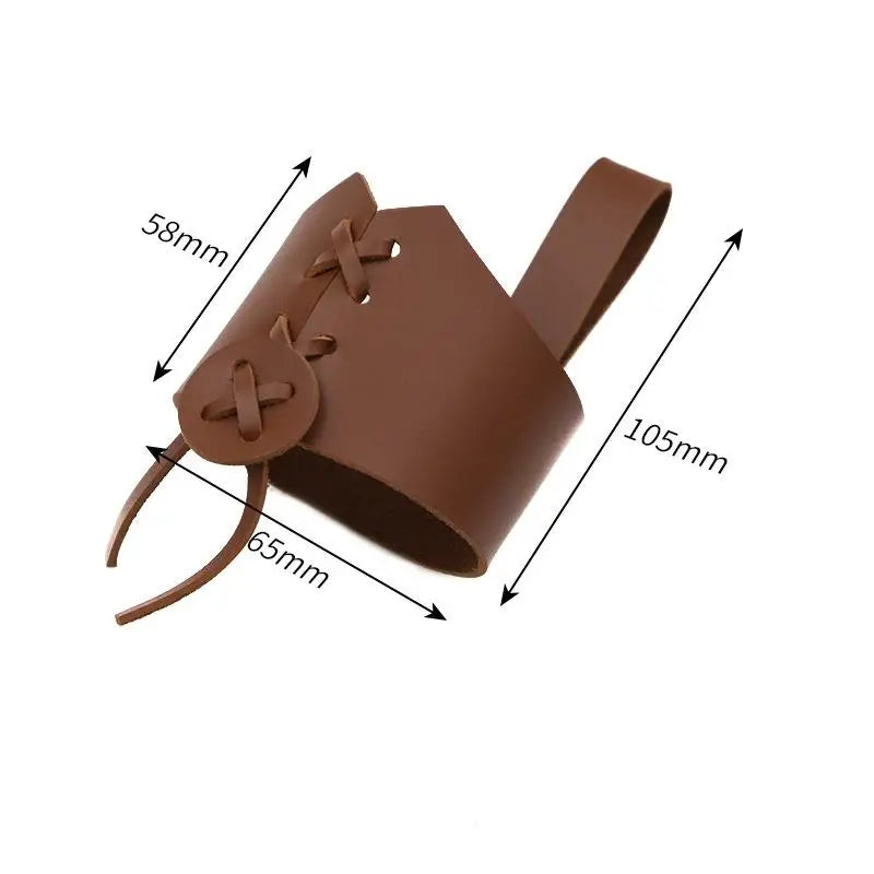 PU Leather Medieval Belt Horn Holder – Adjustable Cup Sleeve Belt Cup Holder Qme 1pcs
