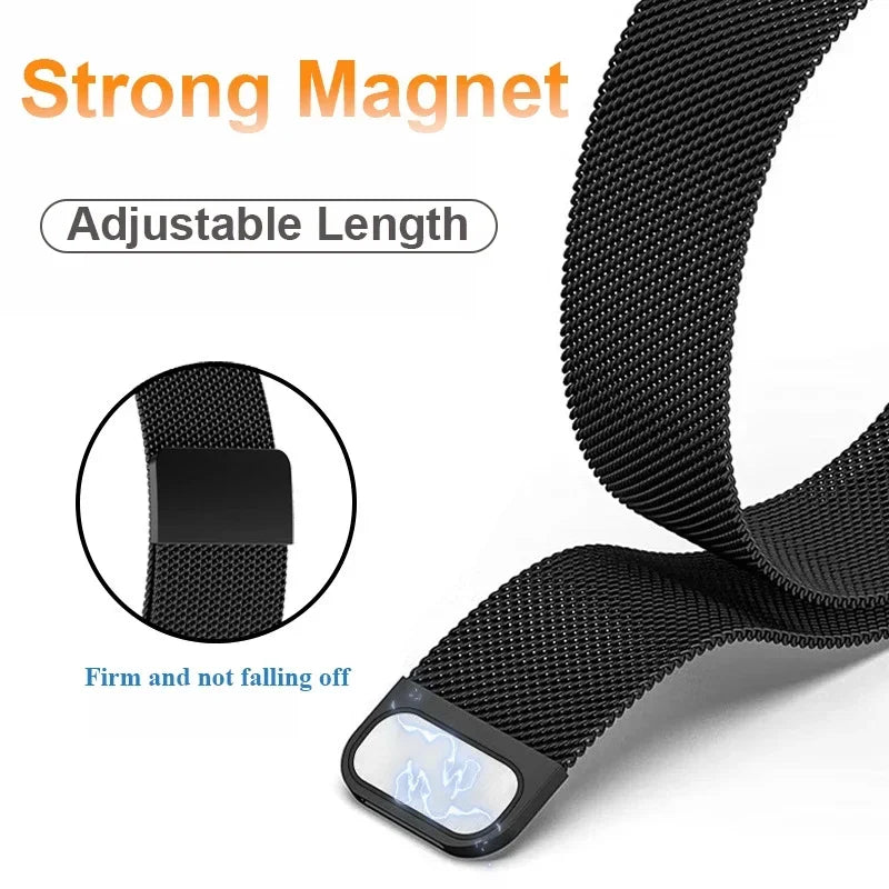 Huawei Band 8 & 9 Milanese Metal Strap + TPU Case Protector Smartband Strap Bundle Qme