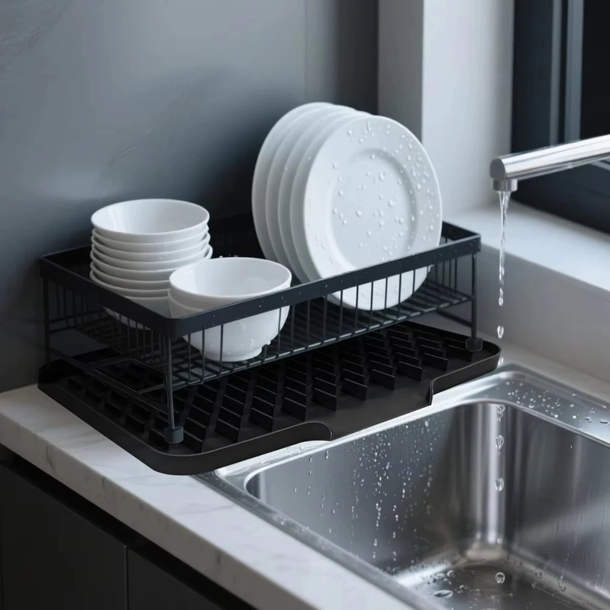 Silicone Kitchen Drain Mat – Anti-Slip Heat-Resistant Drying Pad Kitchen Drain Mat Qst