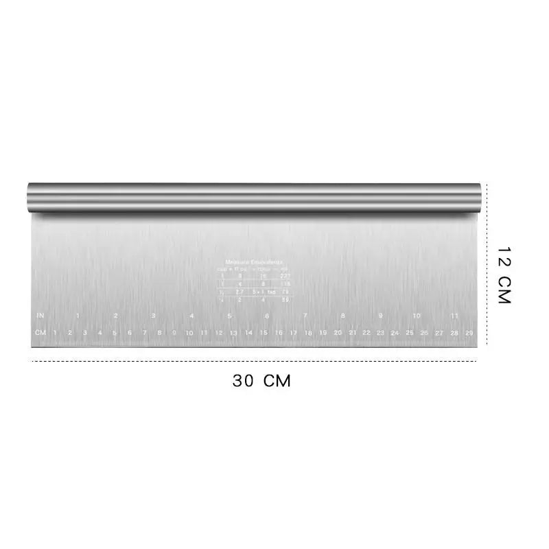 Stainless Steel Cake Scraper & Edge Smoother with Scale Cake Decorating Tool Qst 30cm