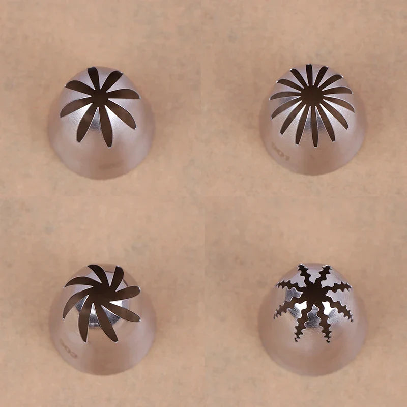 Large Close Star Piping Nozzle Tips – 304 Stainless Steel Cake Piping Nozzle Qme