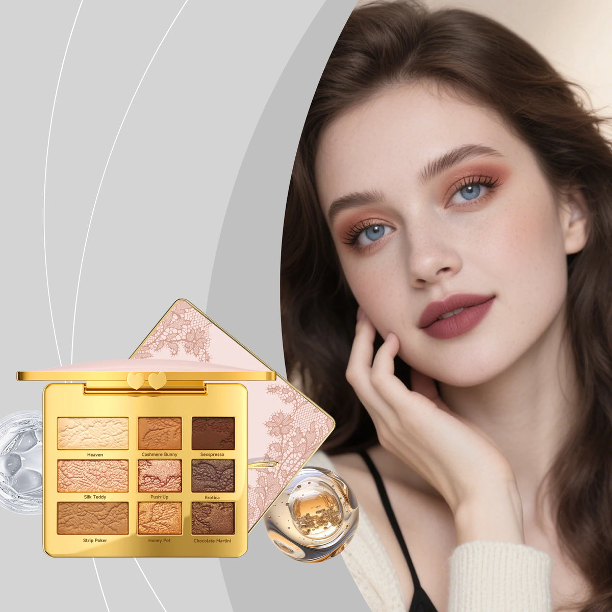 9-Color Waterproof Eyeshadow Palette – Long-Lasting Eye Makeup Eyeshadow Palette Qst