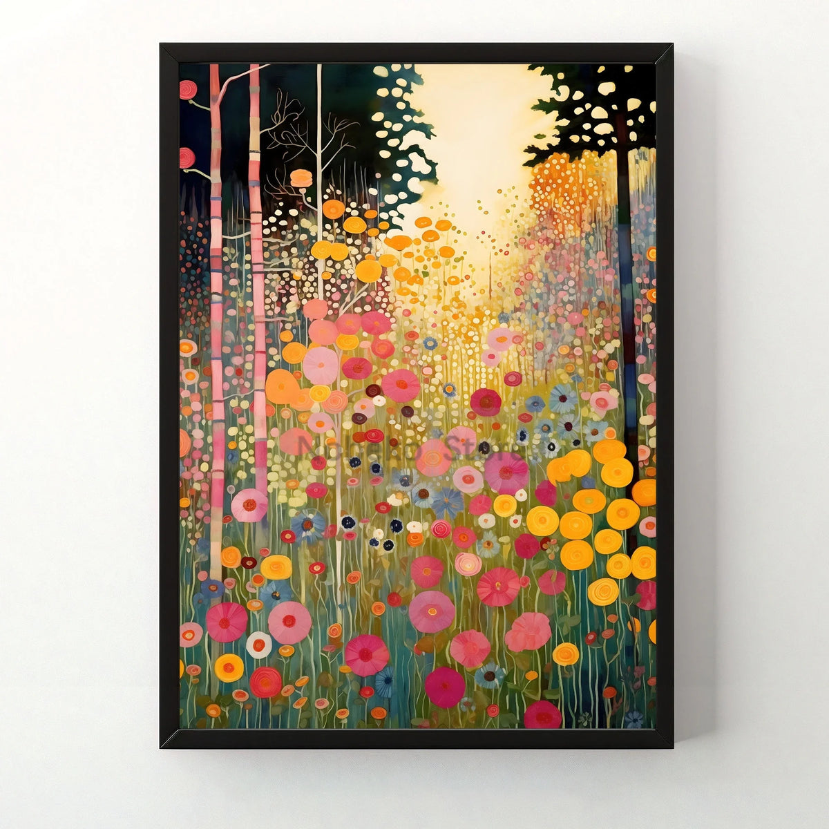 Gustav Klimt Farm Garden Canvas Print – Floral Wall Art Canvas Wall Art Print Qst 6 40x60cm Unframed