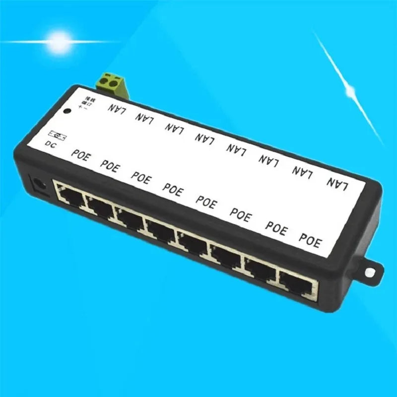 4-Port PoE Injector 9-48V DC Power Supply – Solar & Surveillance PoE Injector Qme