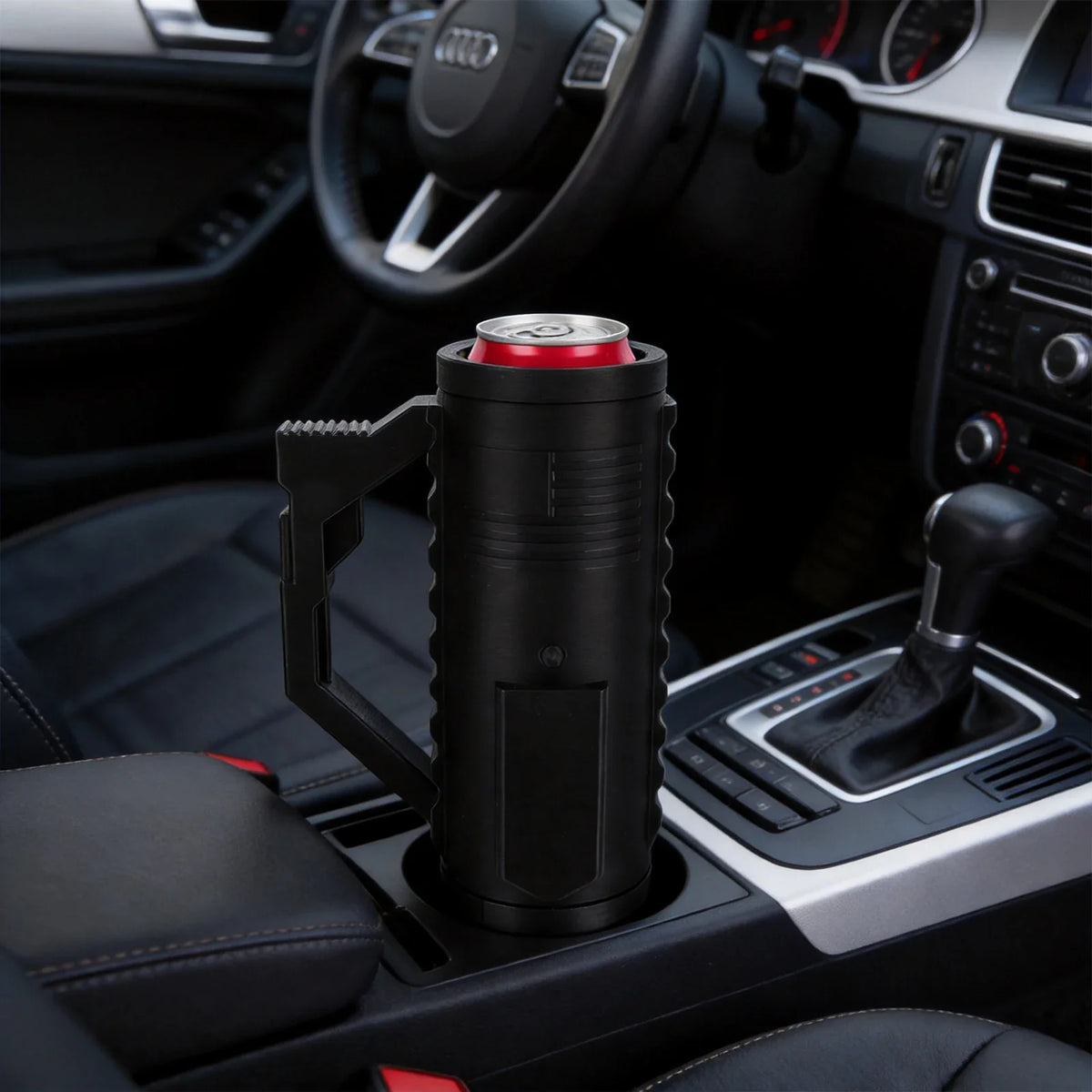 Tactical Non-Slip Can & Bottle Holder with Handle – 12oz Can & Bottle Holder Qme
