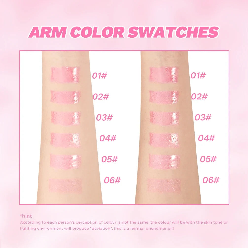 QIBEST Shimmer Lip Oil Gloss Set – Color-Change Lip Plumper Shimmer Lip Oil Gloss Qme