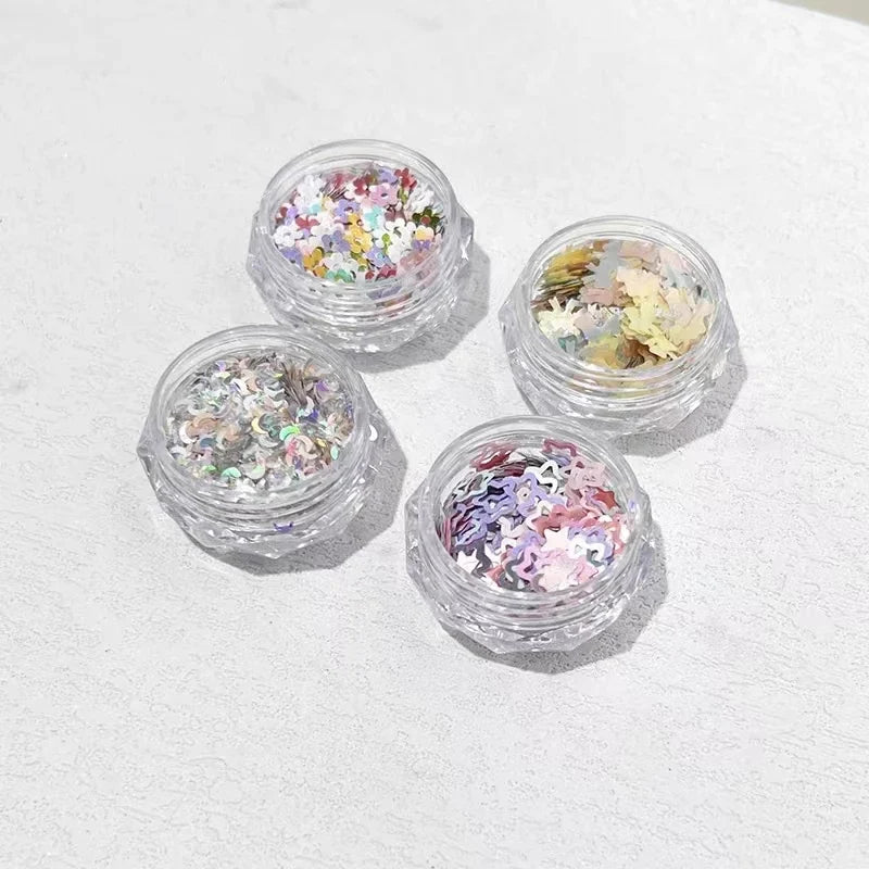 Fluorescent Nail Sequins – Moon Star Flower Heart Nail Art Nail Art Sequins Qme