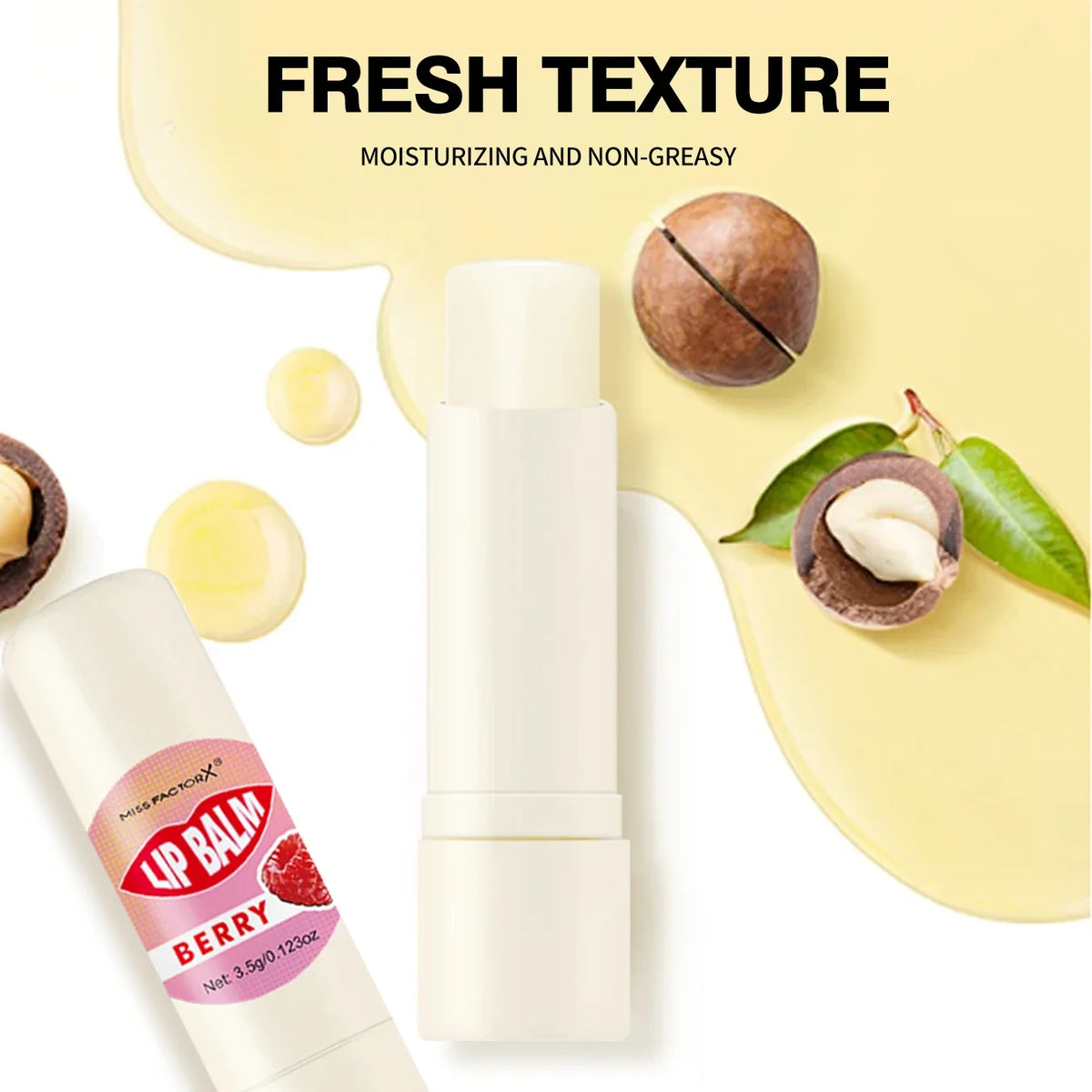 Hyaluronic Acid Lip Balm Set | Glossy Long-Lasting Moisture Lip Balm Set Qme