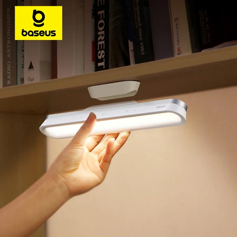 Baseus Magnetic LED Desk Lamp – Rechargeable, Stepless Dimming Rechargeable Desk Lamp Qst