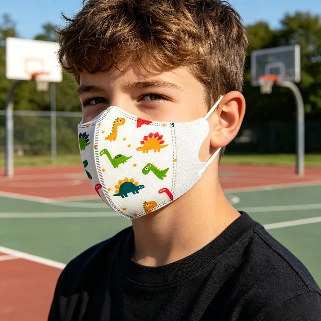 Kids Disposable Face Masks Cartoon Prints 3-Layer 10 Pack Kids Disposable Mask Qme