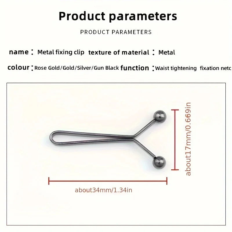 Invisible Waist Adjuster Metal Clip for Jeans & Pants – 4pcs Waist Adjuster Clip Qme
