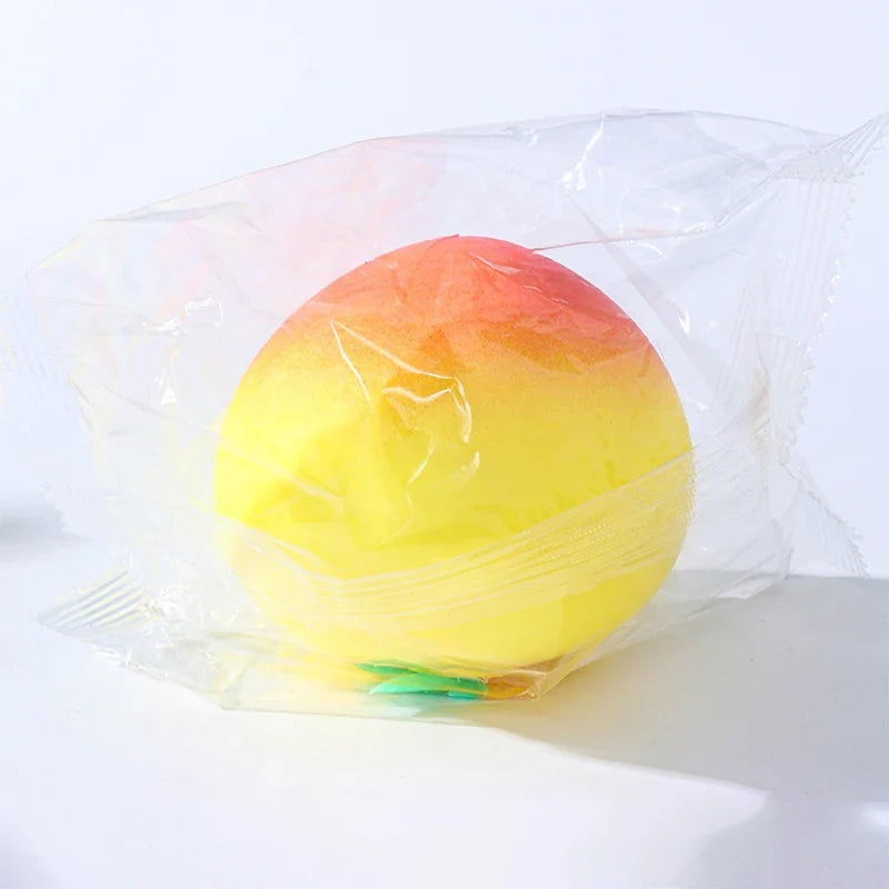 Peach Slow Rising Squeeze Toy | Fun Silicone Fidget Toy Slow Rising Fidget Toy Qme