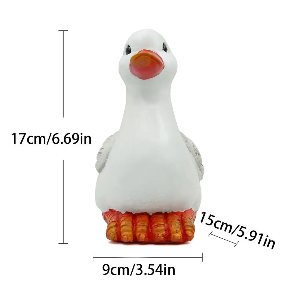 Cute Resin Duck Statue – Garden, Porch & Yard Figurine Garden Figurine Qme B CN