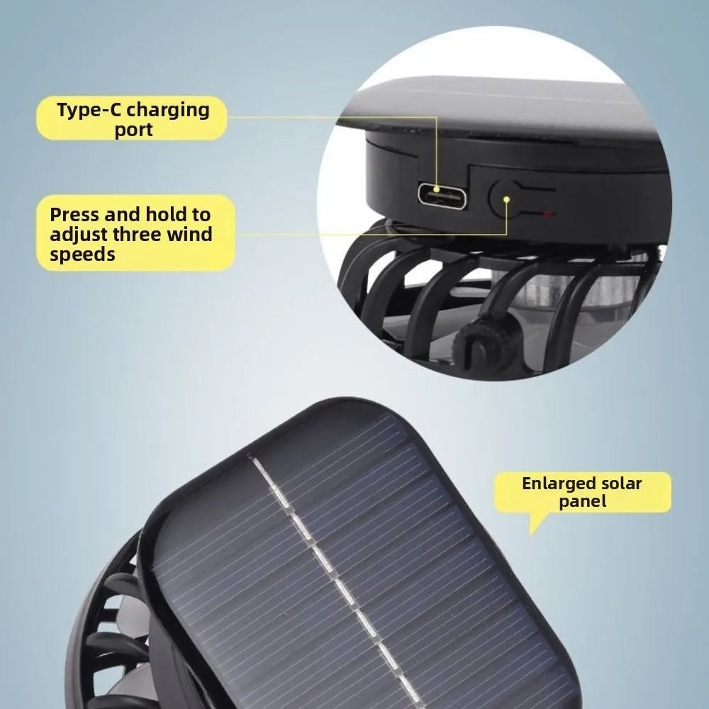 Solar Dual Fan Visor Cap | 3-Speed Breathable Summer Hat Solar Fan Cap Qme