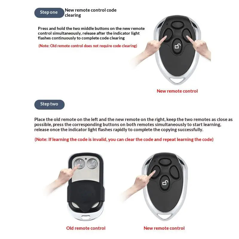 HCS101 4-Channel Wireless Remote Controller 433.92MHz 12V 24V Wireless Remote Controller Qme