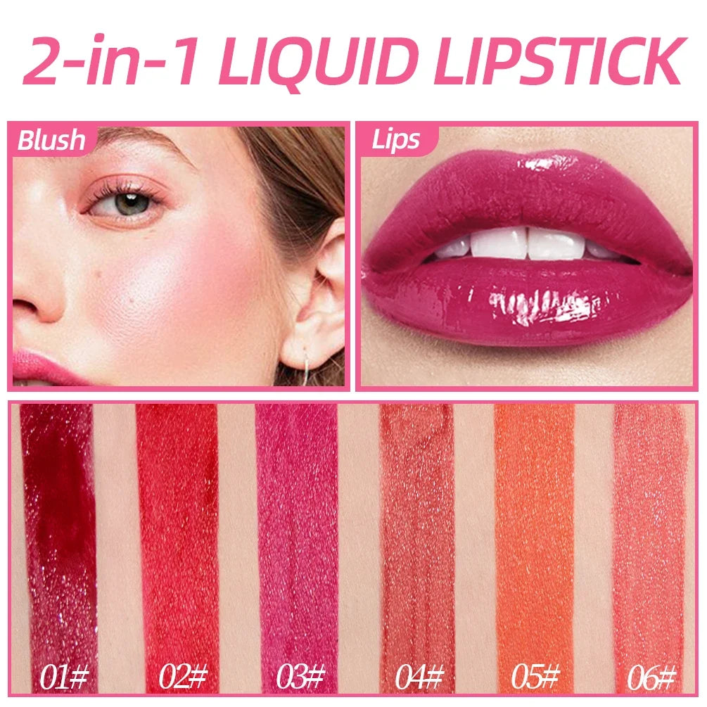 QIBEST Moisturizing Lip Glaze – Dual-Use Long-Lasting Color Lip Glaze Qme