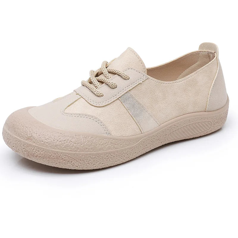 Women's Wide Toe Canvas Slip-On Flat Shoes | Casual Sneakers Canvas Slip-On Flats Qst