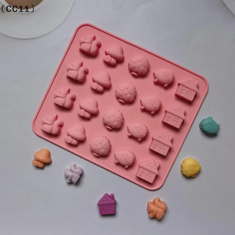 Silicone Baking Mold – Mushroom Hedgehog Squirrel House Silicone Baking Mold Qme