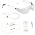 3D EMS Eye Massager Glasses – Red Light Eye Care Device Eye Massager Device Qst WHITE