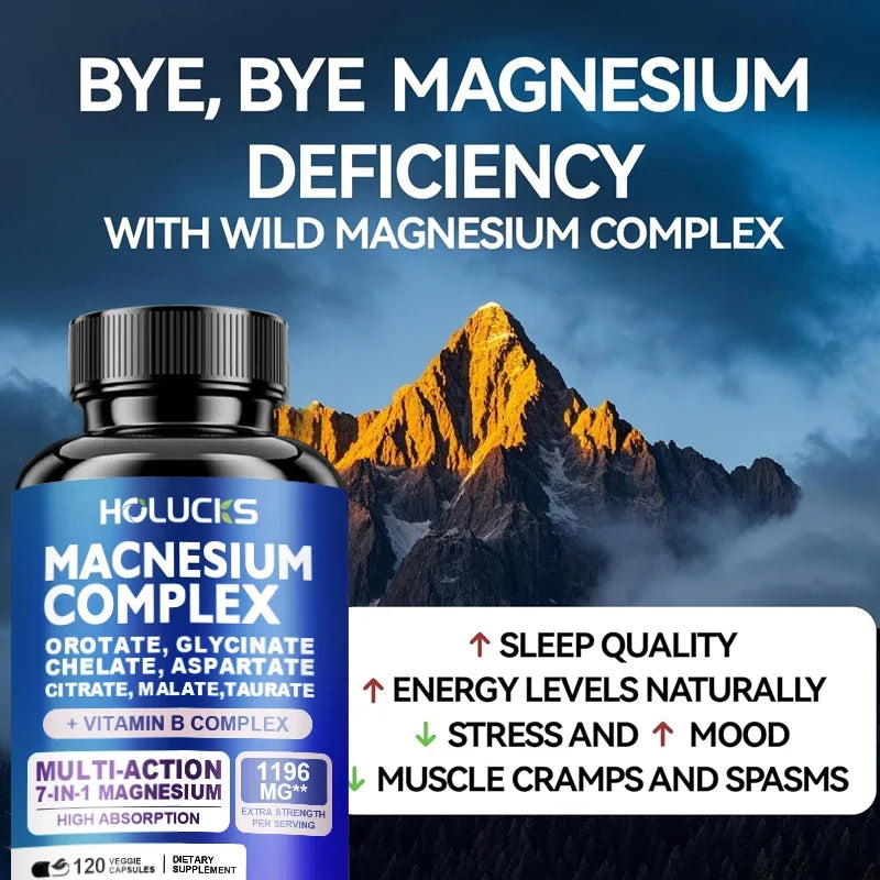 Magnesium Complex 1000mg – Glycinate, Malate, Taurate & Vitamins Magnesium Supplement Qst