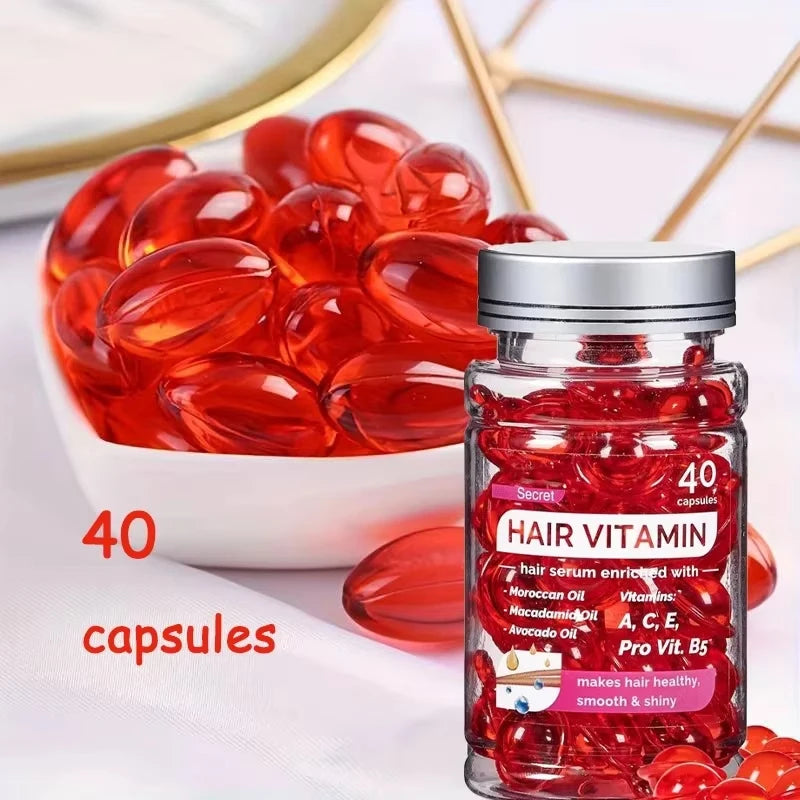 Moroccan Argan Vitamin Oil Hair Essence Capsules – 40 ct Hair Oil Treatment Qst