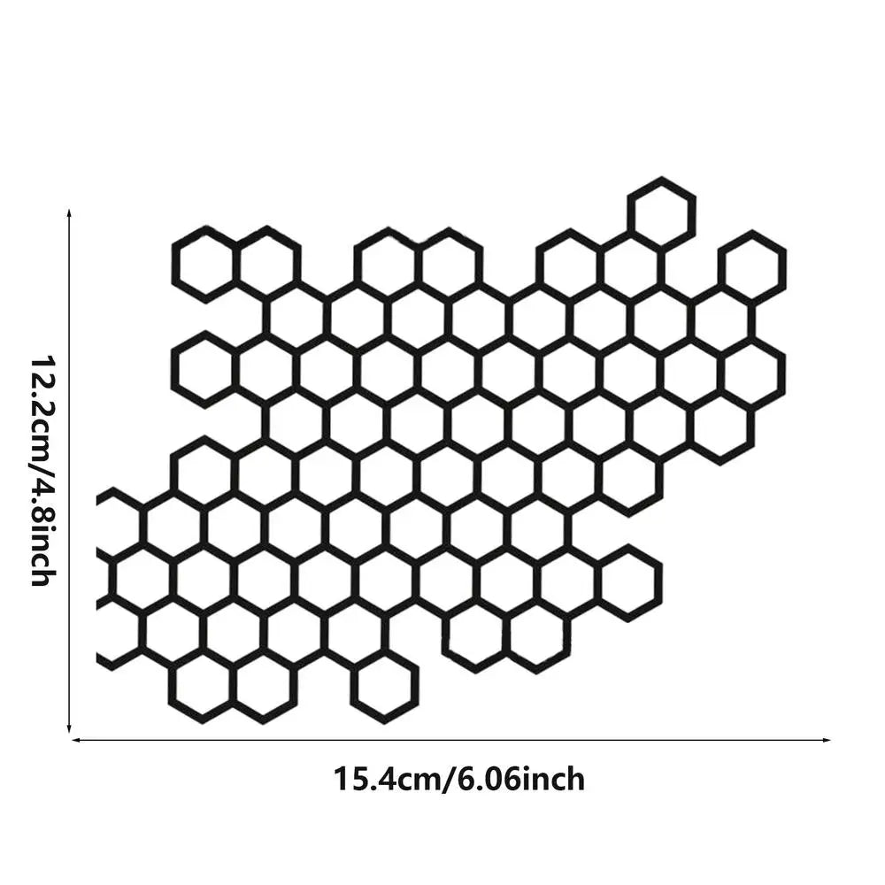 Honeycomb Car & Motorcycle Decal Sticker | PET Vinyl Body Car Body Decal Qst WHITE