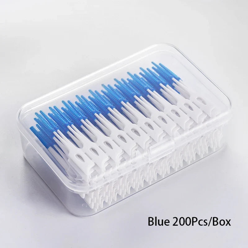 150 Interdental Silicone Brushes – Dental Toothpicks Oral Care Interdental Brushes Qme Blue 200Pcs China Mainland