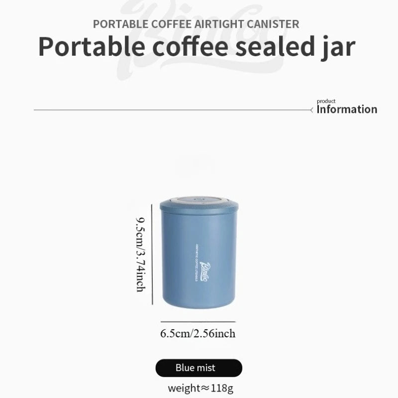 Bincoo Mini Airtight Coffee Bean Storage Jar – Travel Tin Coffee Storage Jar Qst