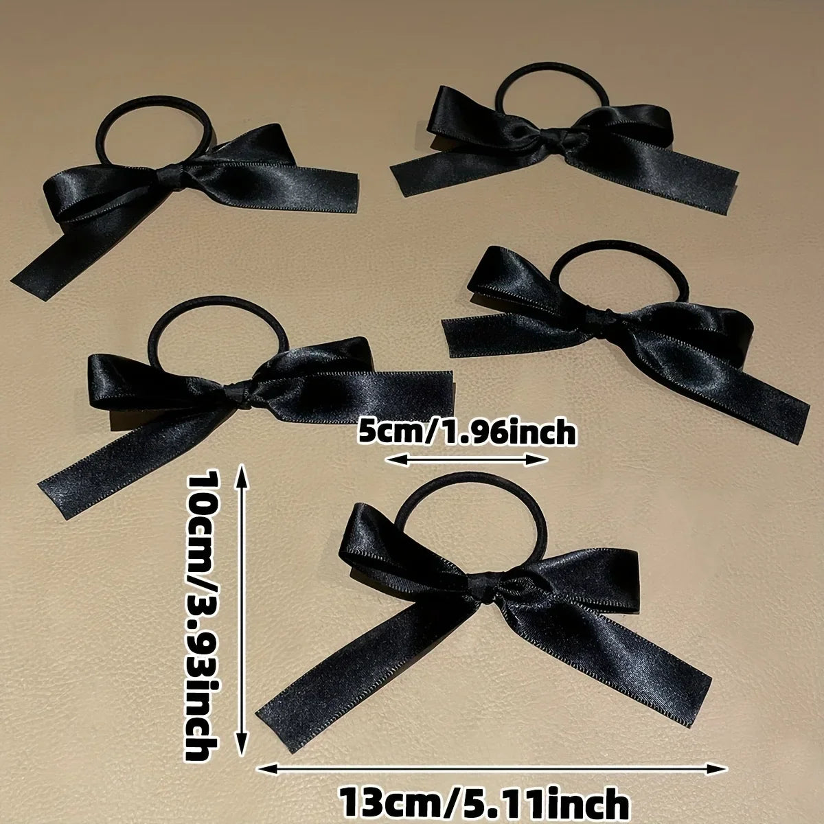 Women's Cute Black Bow Hair Tie | Everyday Style Bow Hair Tie Qme