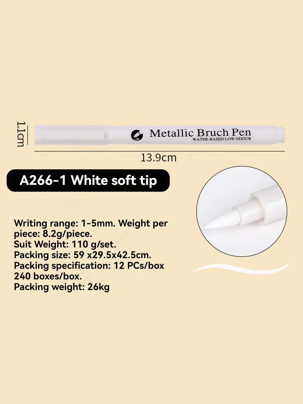 Metallic Paint Marker Pens – Waterproof Permanent Ink, 11 Colors Metallic Paint Markers Qme