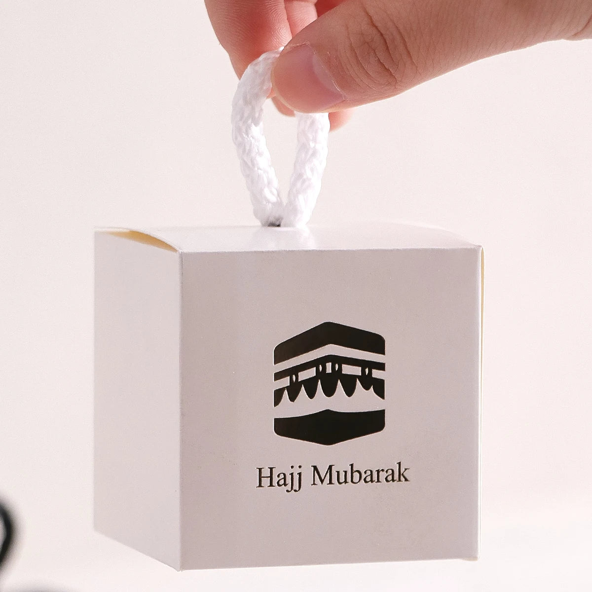 5-Pack Hajj Mubarak Sweets Gift Boxes – Gold Foil Black Gift Boxes Qme