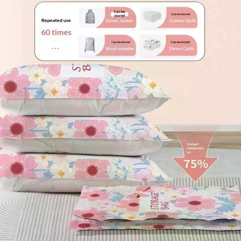 Vacuum Storage Bags – Space Saver for Comforters & Blankets Vacuum Storage Bags Qme
