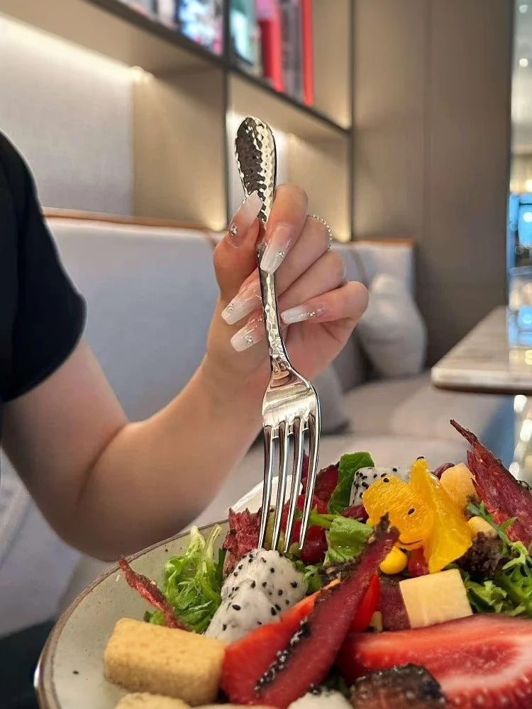 Stainless Steel Four-Tine Fork – Salad, Dessert & Dinner Stainless Steel Fork Qst