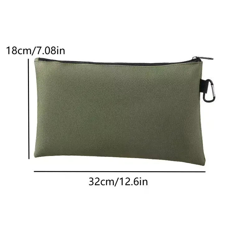 Multipurpose Tool Pouch Bag with Zipper & Carabiner Tool Storage Pouch Qme
