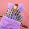 13-Piece Soft Fluffy Makeup Brush Set – Foundation & Eye Shadow Makeup Brush Set Qst Purple