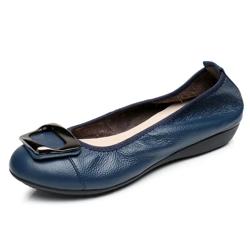 Women's Slip-On Ballet Flats Loafers | Sizes 35–43 Ballet Flats Qst Blue 43 China Mainland