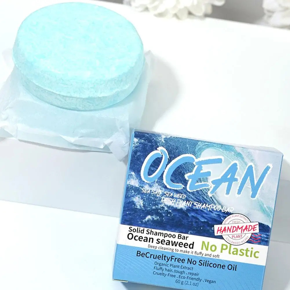 Ocean Seaweed Handmade Shampoo Soap Bar | Qme 1/3/5 Pack Shampoo Soap Bar Qme