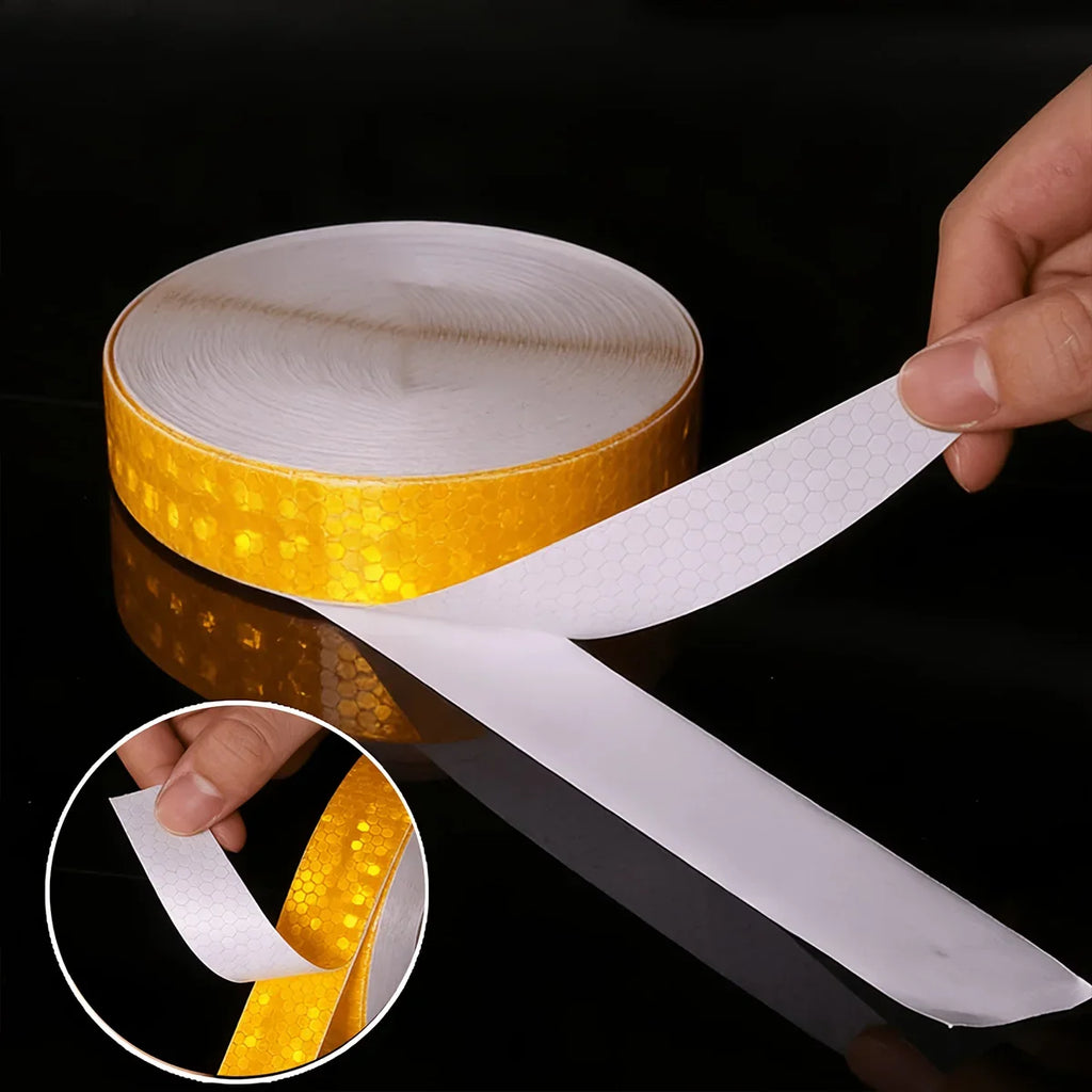 Reflective Warning Tape Strip – Waterproof PVC Safety Sticker Reflective Safety Tape Qme