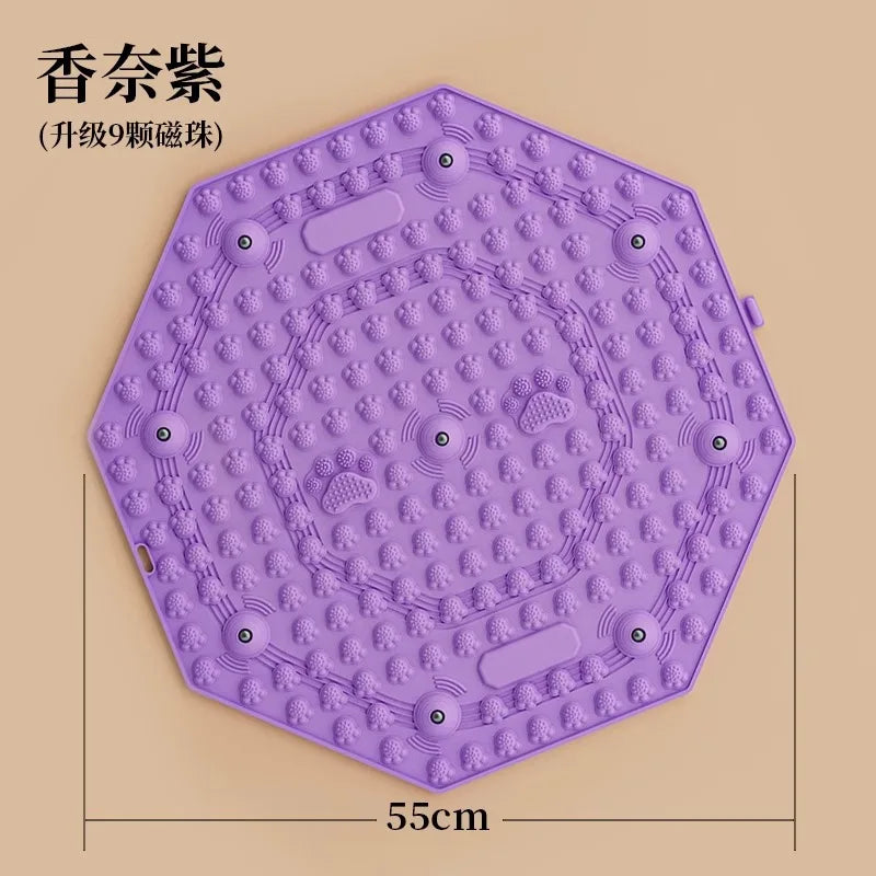 Round Acupressure Foot Board – TCM Jogging Massage Mat Acupressure Foot Board Qme PURPLE