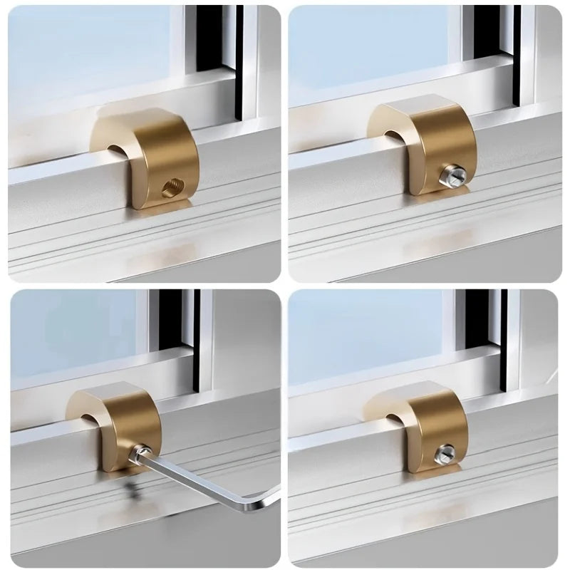 C-Type Metal Window Lock & Door Safety Clip – Anti-Theft Window Safety Lock Qme