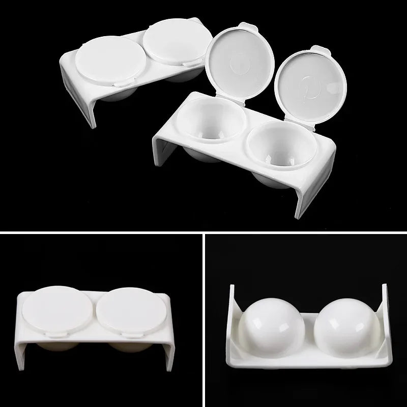 Crystal Nail Liquid Bowl – 2-Hole Cap for Pigments & Thinners Nail Art Tool Qme