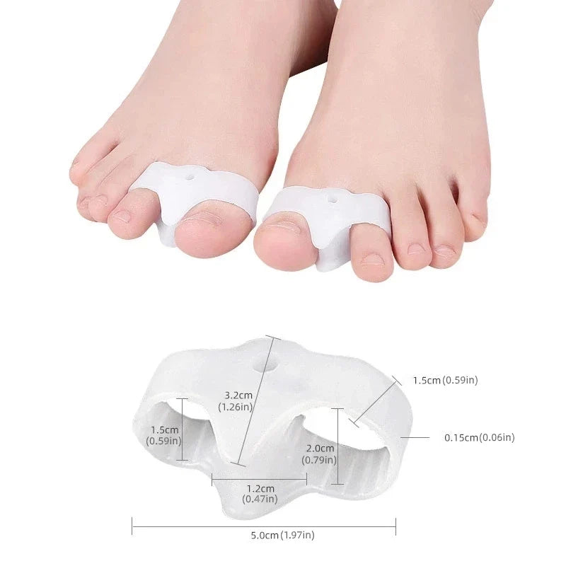 Silicone Gel Big Toe Separator Cushion & Foot Buffer Protector Toe Separator Cushion Qme