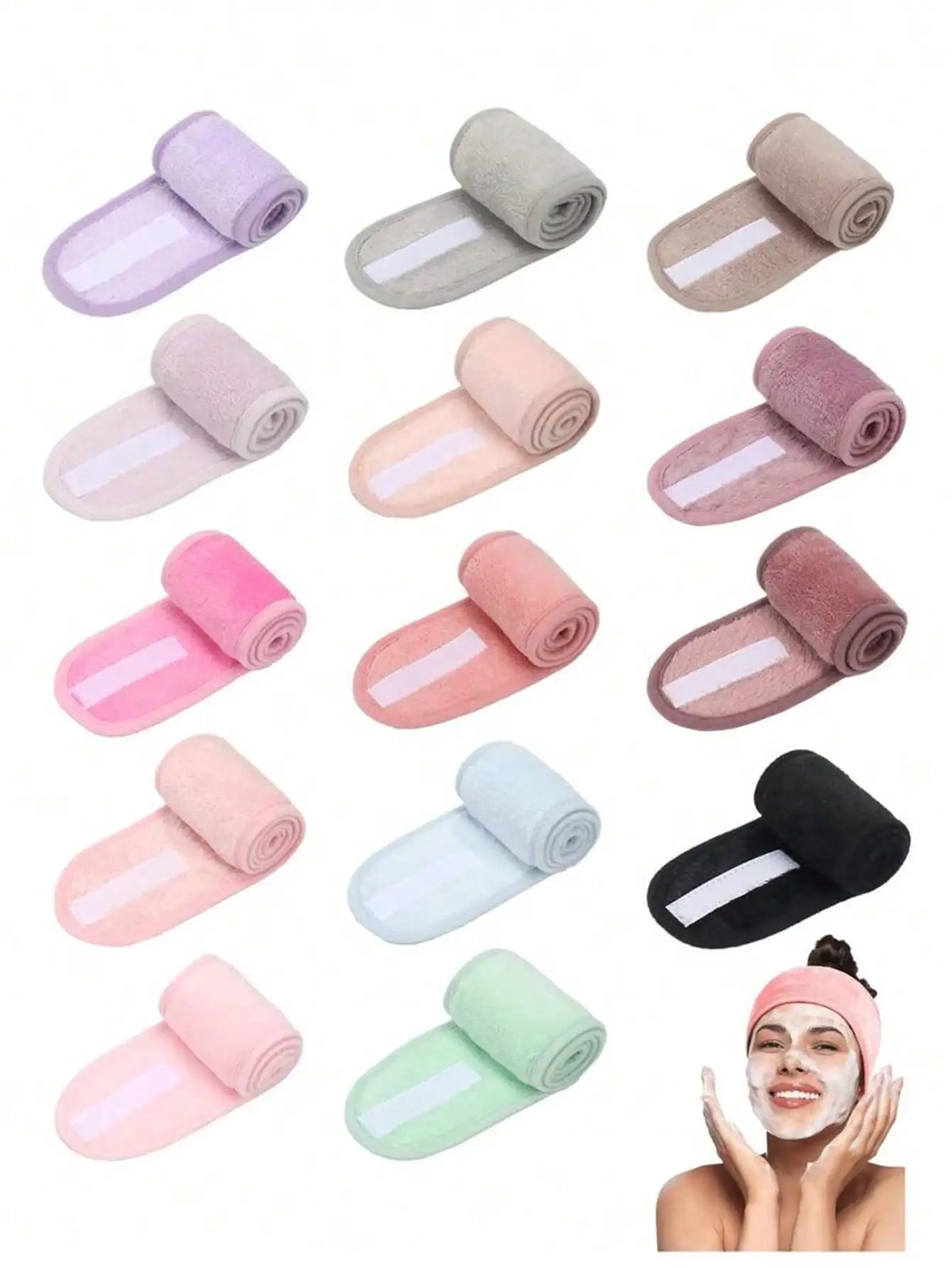 Adjustable Women's Spa Facial Headband – Shower & Makeup Use Spa Facial Headband Qme