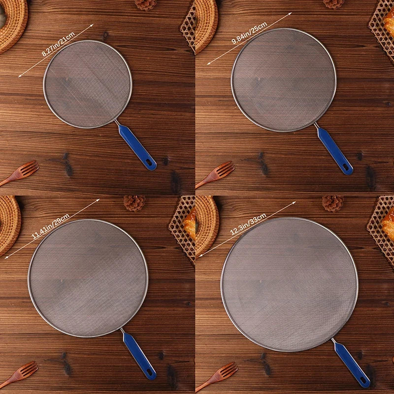 Stainless Steel Grease Splatter Screen Guard – 4 Sizes Splatter Screen Guard Qme