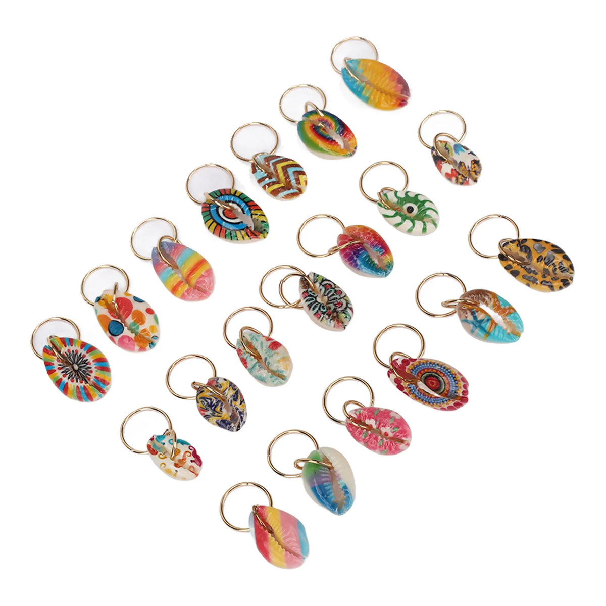 Shell Dreadlock Hair Braiding Pendant Clips – 20pcs DIY Set Hair Braiding Clips Qme