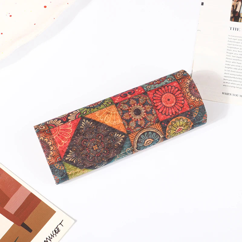 Japan Retro Cork Magnetic Glasses Case – Unisex Eyewear Box Eyeglass Case Qst D