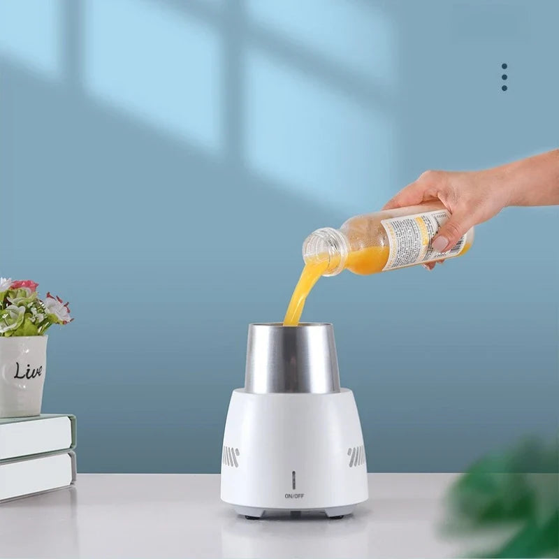 Portable Rapid Cooling Cup Cooler & Fast Ice Maker – Quiet Beverage Cup Cooler Qme