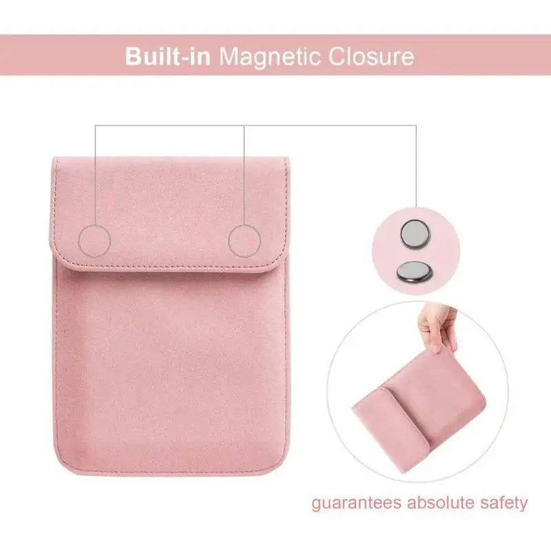 Matte Frosted E-Reader Sleeve – Magnetic Closure & Soft Lining Device Carrying Sleeve Qme