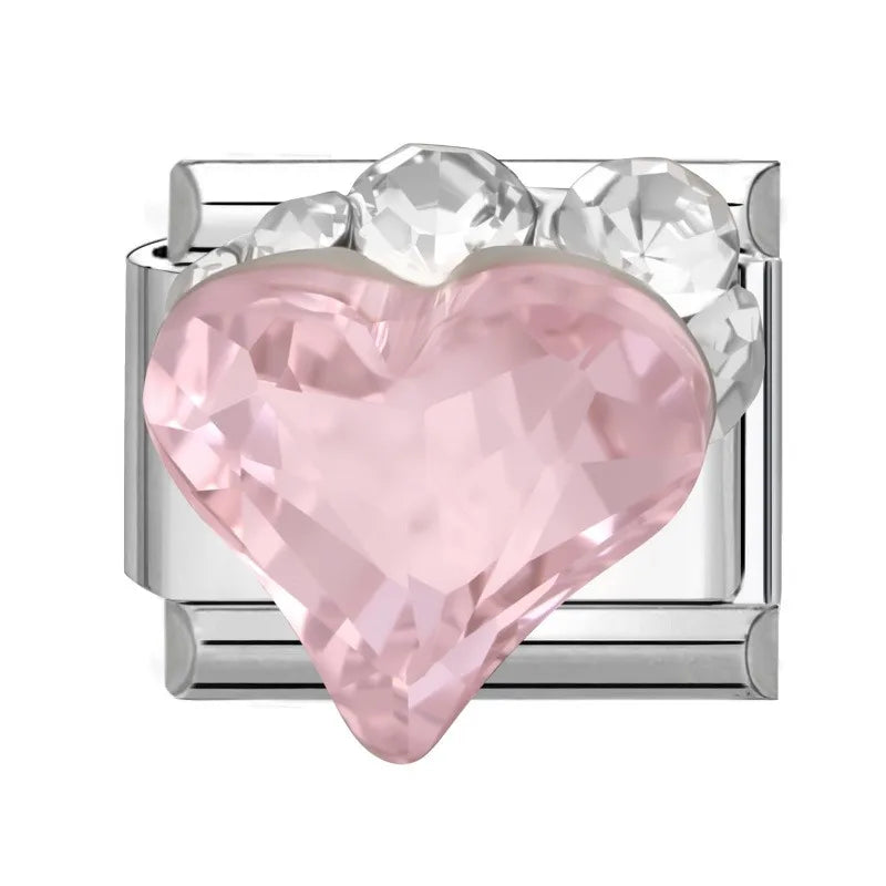 Zircon Heart Cave Italian Charm 9mm – Stainless Steel DIY Italian Charm Qme S 24